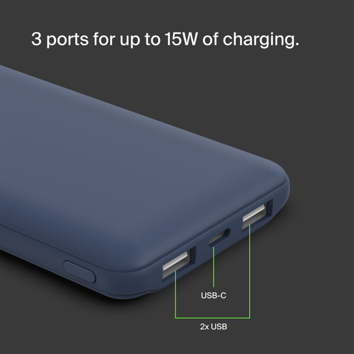 10K Multi-Port Portable Power Bank For Simultaneous Triple Device Charging