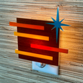 Mid‑Century Retro Plug‑In Wall Night Light Geometric Star Accent Ambient Lamp
